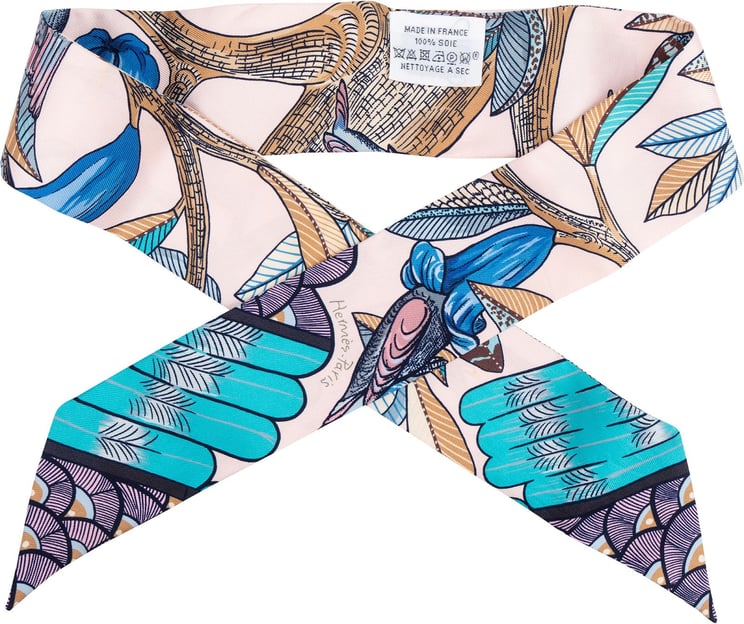 Hermès Hermès Jungle Rainbow Love Silk Twilly Tuch Scarf