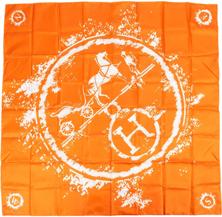 Hermès Hermès Ex-Libris Globe-Trotter Silk Tuch Scarf 70