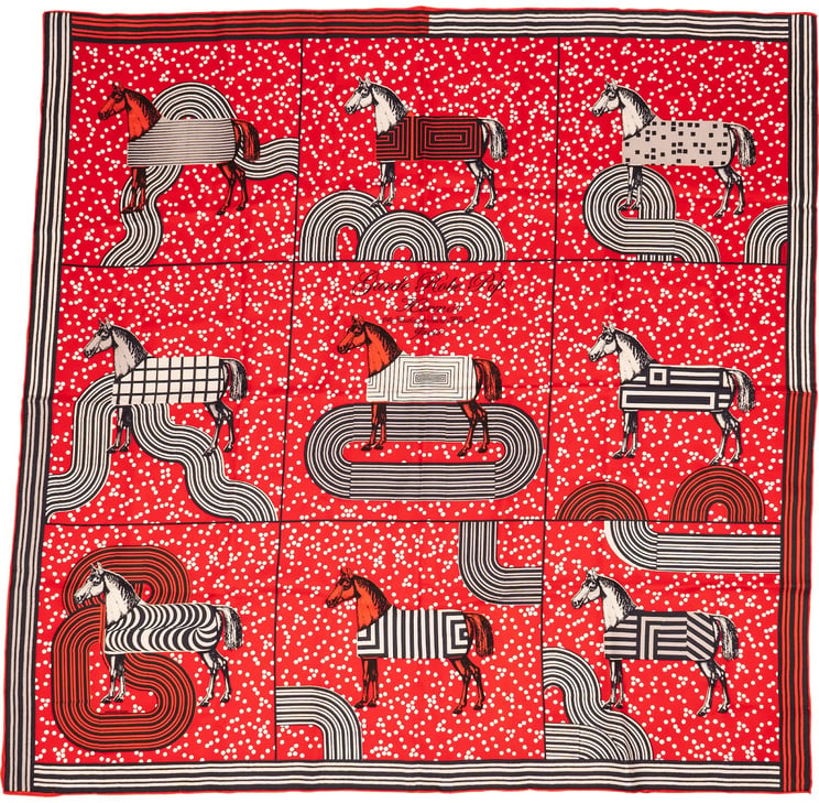 Hermès Hermès Parures de Galla Silk Carre 90 Tuch Scarf