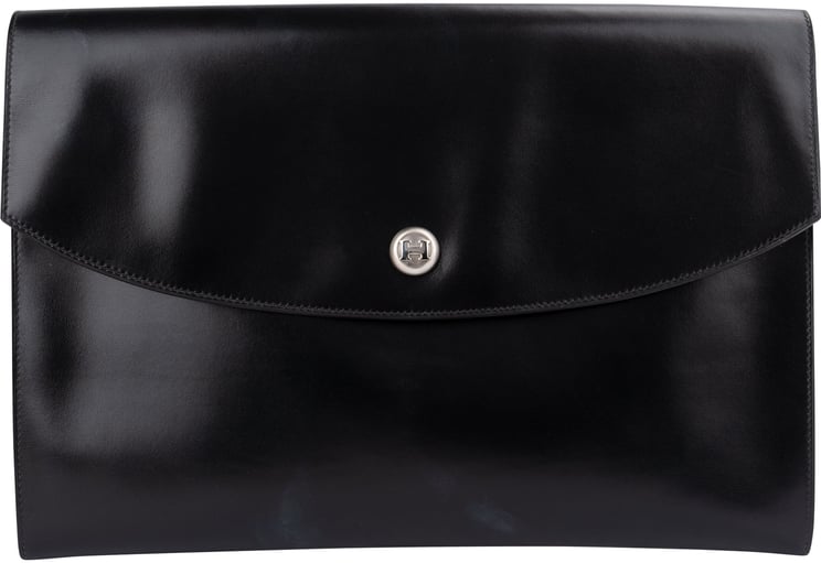 Hermès Hermès Noir Box Calfskin Rio Piano Clutch