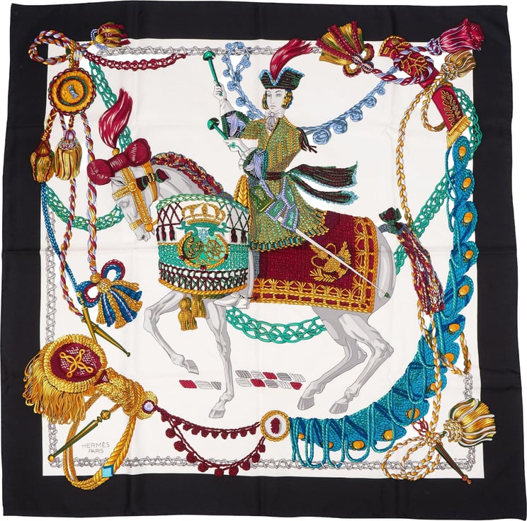 Hermès Hermès Le Timbalier Silk 90 Scarf Tuch