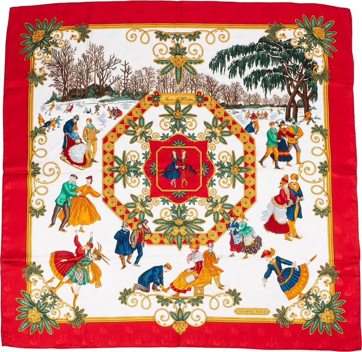 Hermès Hermès Joies d'Hiver Silk Carre 90 Scarf Tuch