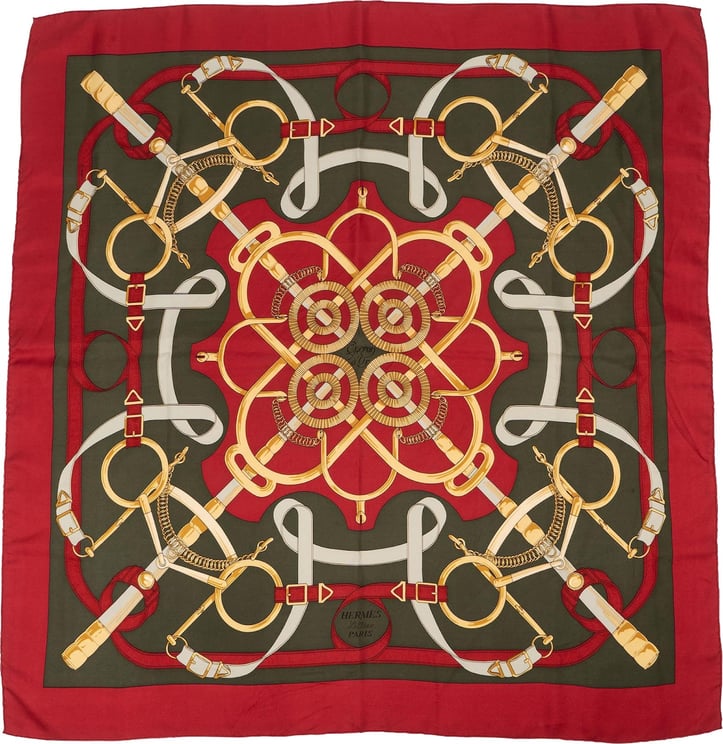 Hermès Hermès Grand Apparat Silk Carre 90 Scarf Tuch
