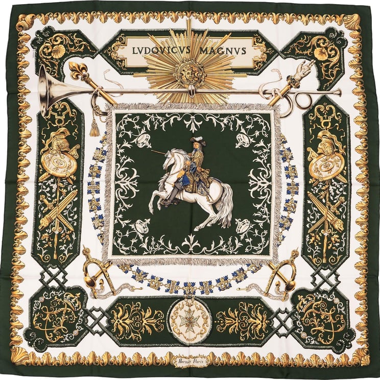 Hermès Hermès Ludovicus Magnus Silk Carre 90 Scarf Tuch