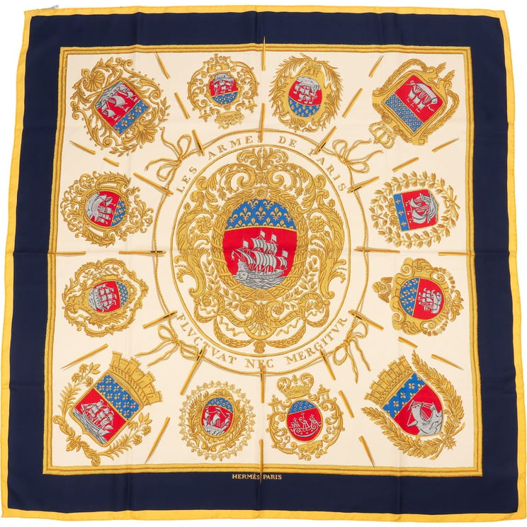 Hermès Hermès Les Armes de Paris Silk 90 Scarf Tuch