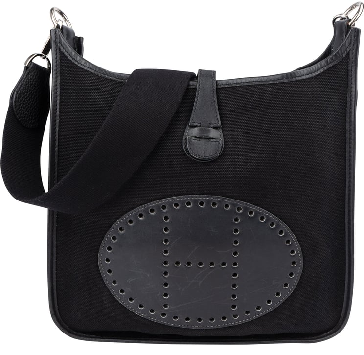 Hermès Hermès Classic Black Cotton Evelyne PM Crossbody Bag
