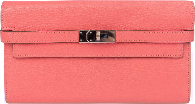 Hermès Hermès Pink Chevre Leather Kelly Wallet