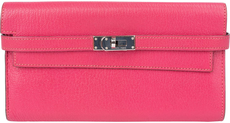Hermès Hermès Rose Pourpre Chevre Leather Kelly Wallet