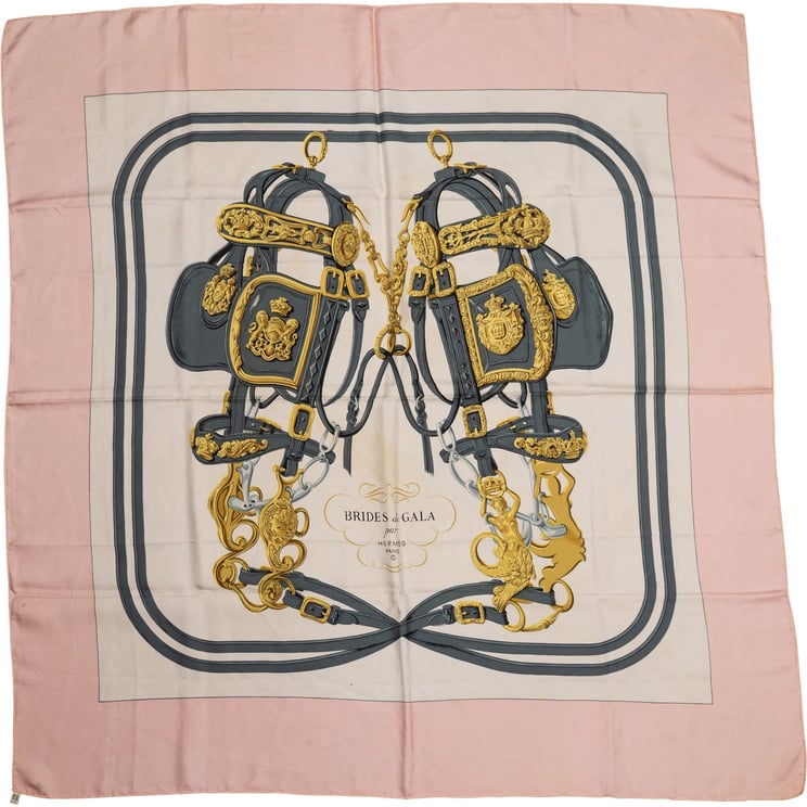 Hermès Hermès Classic "Brides de Gala" Silk Carre 90 Scarf Tuch