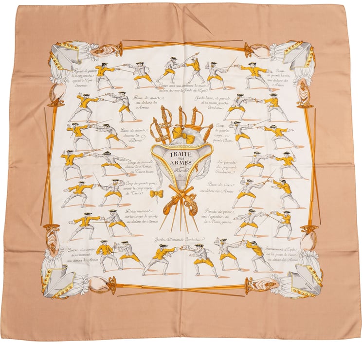 Hermès Hermès Classic "Traité Des Armes" Silk Carre 90 Scarf Tuch