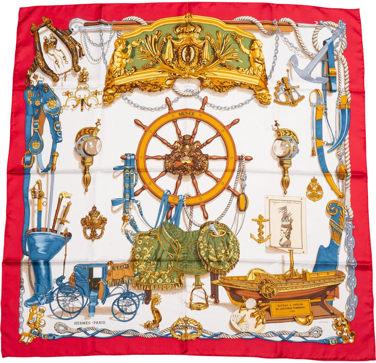 Hermès Hermès Classic "Musée" Silk Carre 90 Scarf Tuch