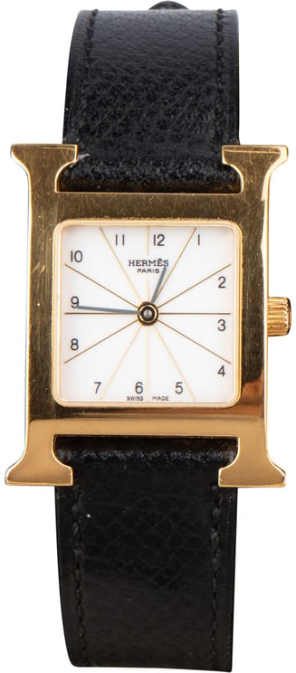 Hermès Hermès Gold Tone Heure H HH1.201 Women Watch
