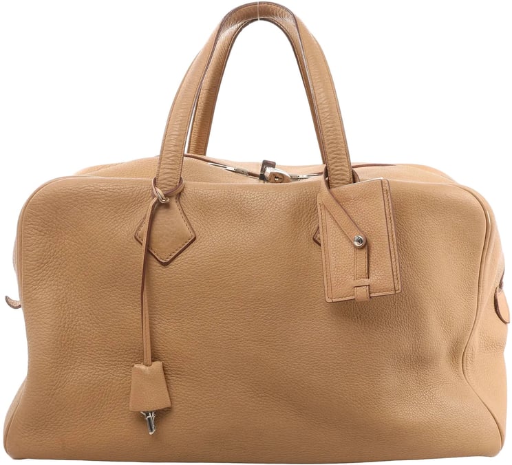 Hermès HERMES Victoria 43 Taurillon Clemence Handbag in Brown □L: 2008