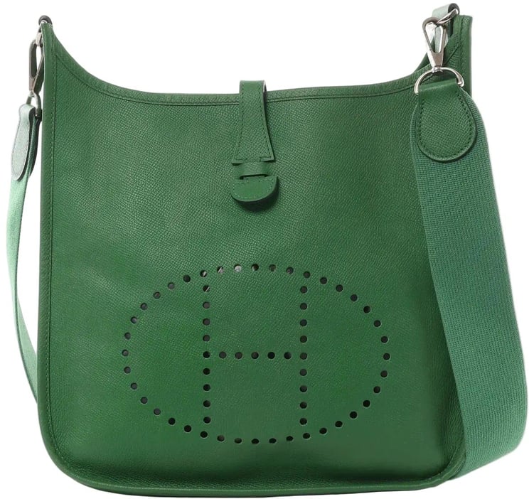 Hermès Hermes Evelyn 1 PM Epsom Leather Shoulder Bag in Green, □N