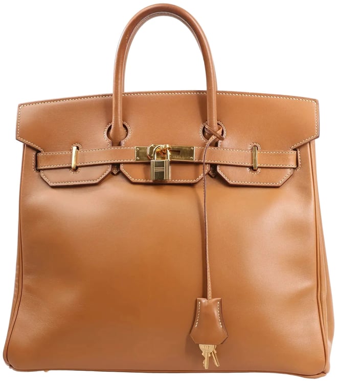 Hermès HERMES Haut A Courroies 32 Vache Handbag in Brown ○Y:1995