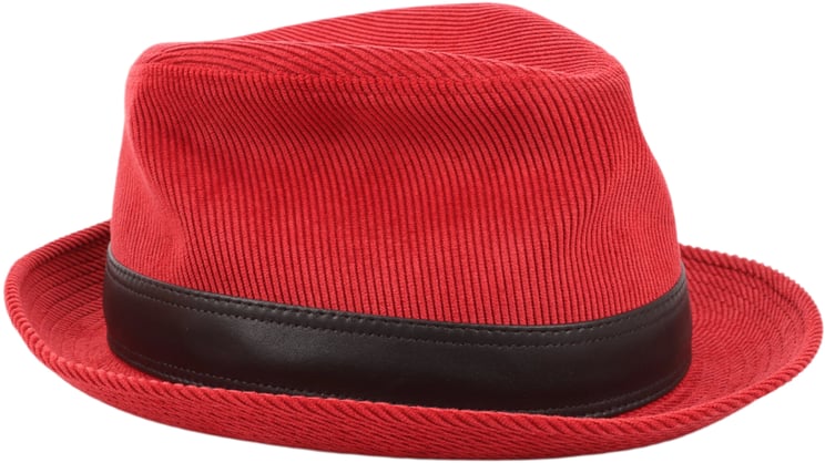 Hermès Hermes Corduroy Fedora Hat in Red