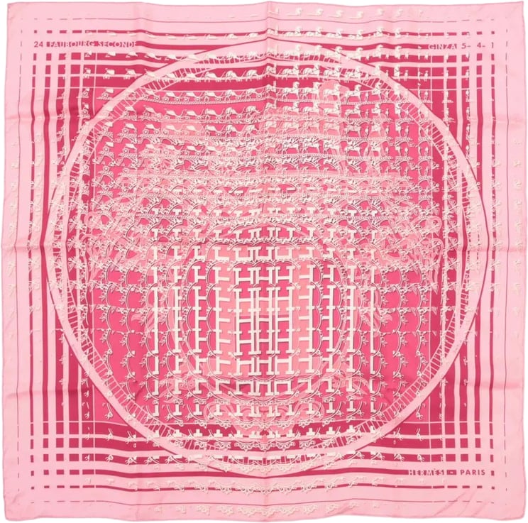 Hermès Hermès Carré 90 "Ginza 10th anniversary" Silk handkerchief in Pink