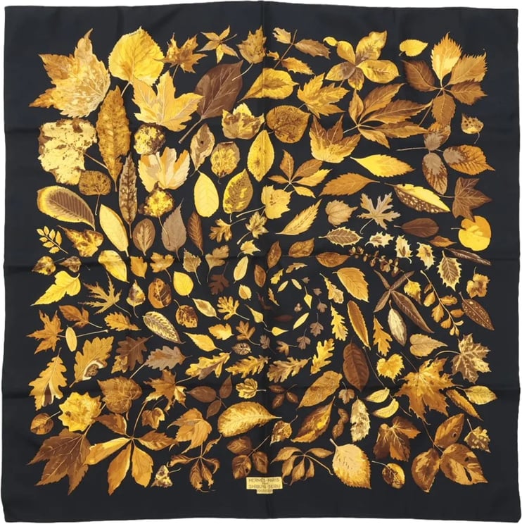 Hermès Hermès Carré 90 "Tourbillon" Silk handkerchief in Black