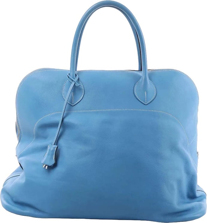 Hermès HERMES Bolide Relax 45 Handbag in Veau Sikkim Azure T:2015