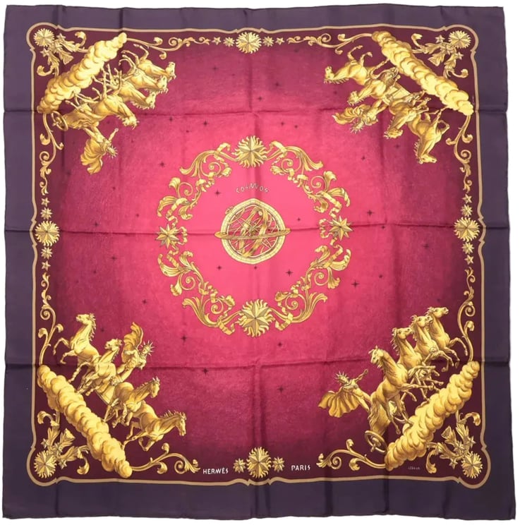 Hermès Hermès Carré 90 "COSMOS" Silk handkerchief in Purple