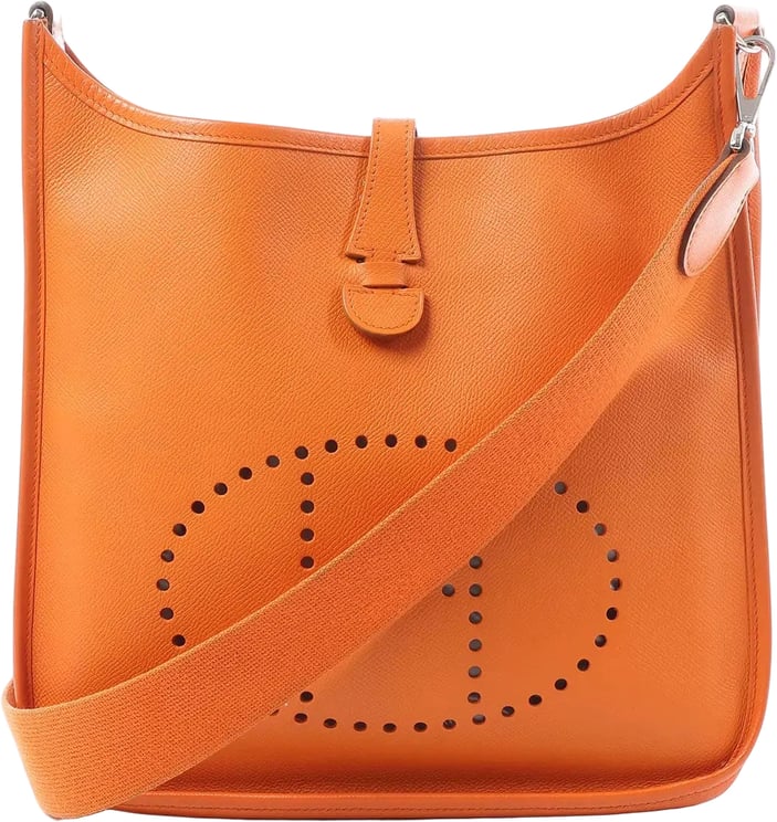 Hermès Hermes Evelyn 1 29 PM Epsom Leather Shoulder Bag in Orange □N:2010