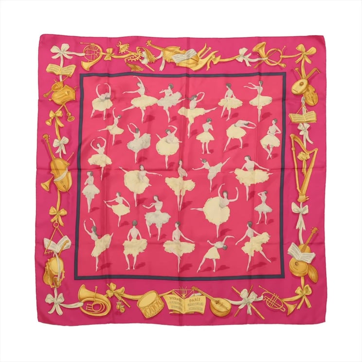 Hermès Hermès Carré 90 "La Dance ballet" Silk handkerchief in Pink