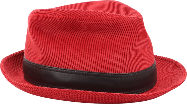 Hermès Hermes Corduroy Fedora Hat in Red