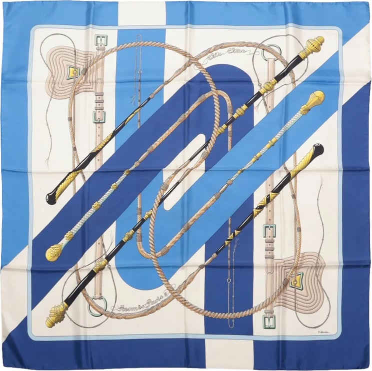 Hermès Hermès Carré 90 "Clic Clac" Silk handkerchief in Blue
