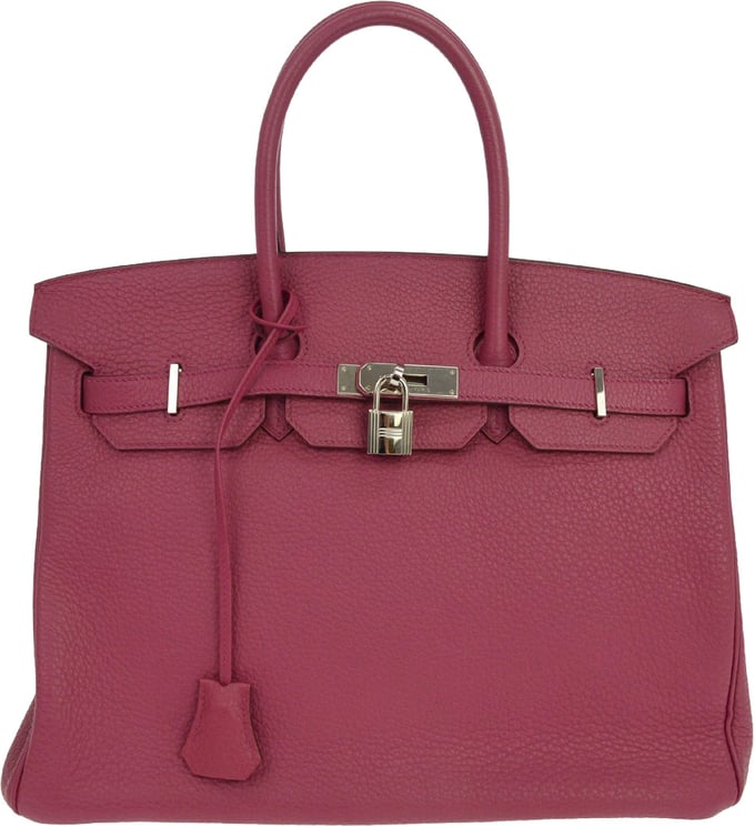 Hermès Hermes Birkin Handbag Pink Togo with Palladium Hardware 35