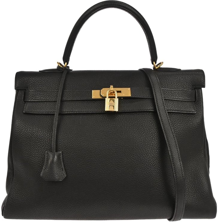 Hermès Hermes Kelly Handbag Black Togo with Gold Hardware 35