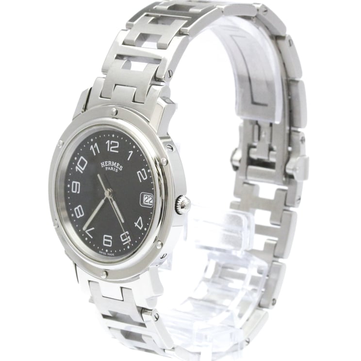 Hermès Hermes Clipper Quartz Watch Stainless Steel 36
