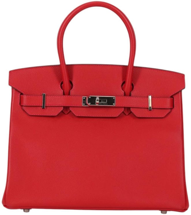 Hermès Hermes Birkin Handbag Red Epsom with Palladium Hardware 30
