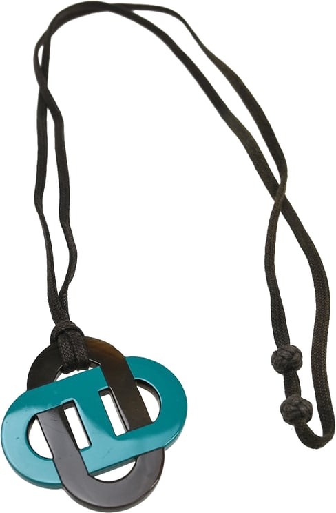 Hermès Hermes Isatis Pendant Necklace Buffalo Horn and Lacquer GM