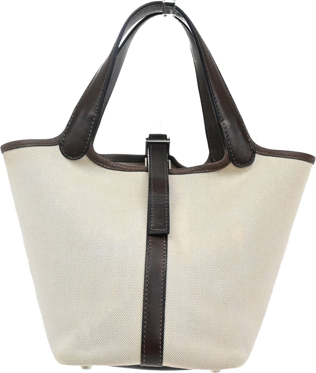 Hermès Hermes Picotin Bag Toile and Leather MM