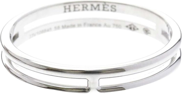 Hermès Hermes Ariane Wedding Band Ring 18K White Gold