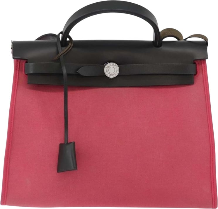 Hermès Hermes Herbag Zip Leather and Toile 31