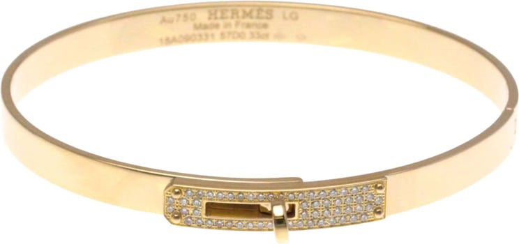 Hermès Hermes Kelly Bracelet 18K Rose Gold and Pave Diamonds Small