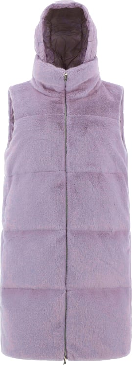 Herno HERNO Faux Fur Sleeveles Coat