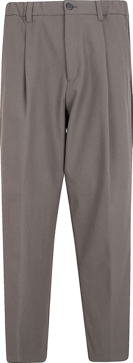 Herno Tailored Green Trousers with Pleated Front and Subtle Sheen