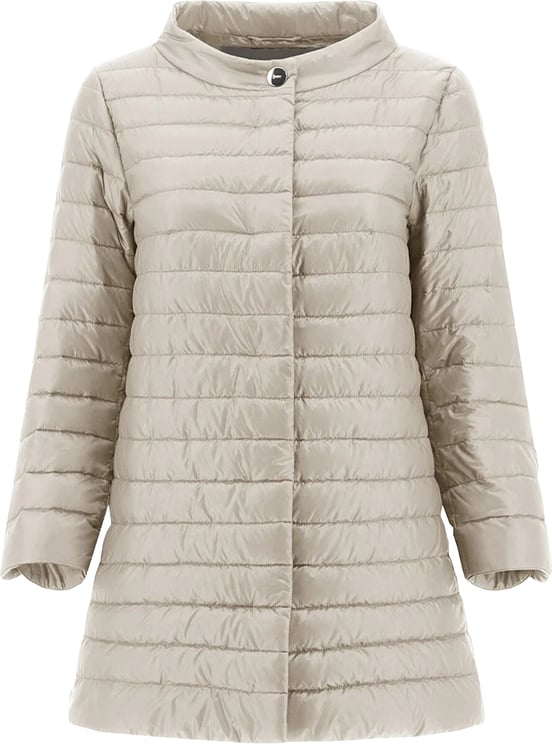 Herno Neutral Piumino Quilted Round Neck Jacket