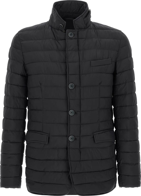 Herno Black Legend Quilted Stand Collar Jacket