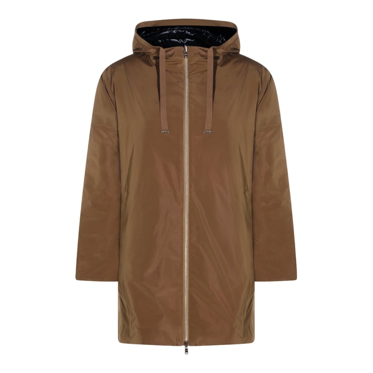 Herno Knee-Length Matte-Finish Coat with Structured Silhouette
