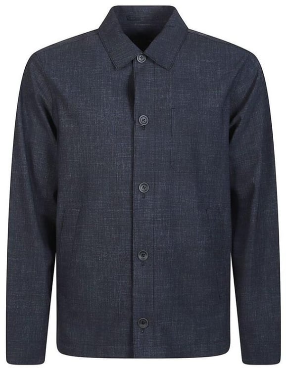 Herno Blue Button Front Casual Jacket