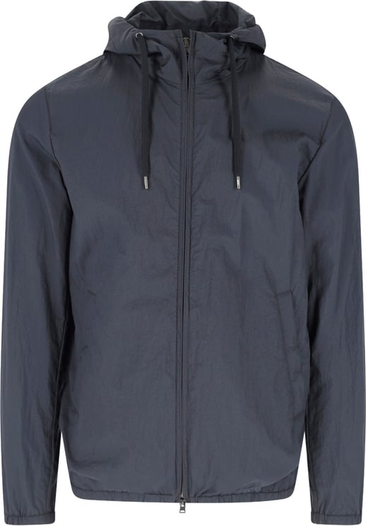 Herno Blue Double-Layer Ripstop Nylon Jacket
