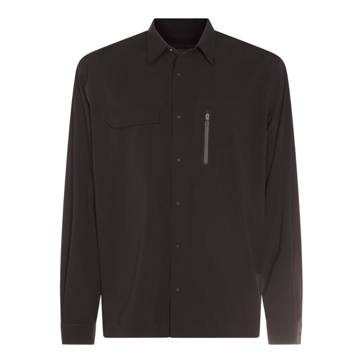 Herno Button-Up Jacket With Flap Pocket And Zippered Detail