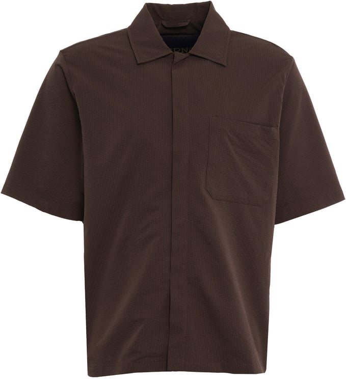 Herno Seersucker short-sleeved shirt