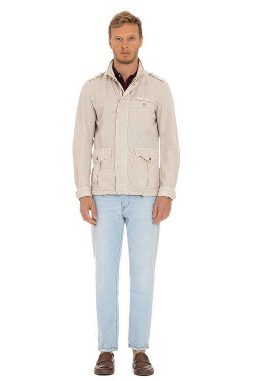 Herno Unlined Cotton-Linen Field Jacket