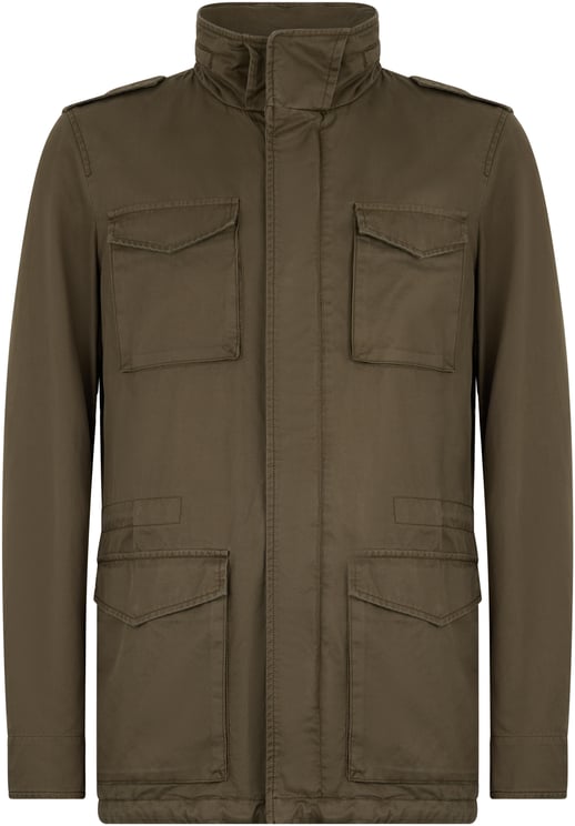 Herno Zippered cotton jacket