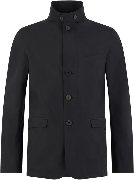Herno Elegant black jacket with high collar