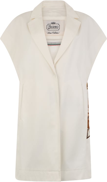 Herno Sleeveless jacket white cream